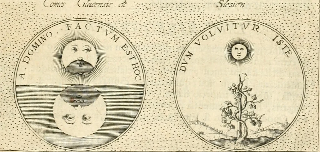 An illustration from Symbola diuina & humana pontificvm, imperatorvm, regvm : accessit breuis & facilis isagoge Iac. Typotii : ex mvsaeo Octavii de Strada civis Romani : tomus primus[-tertius], 1601, leaf 402