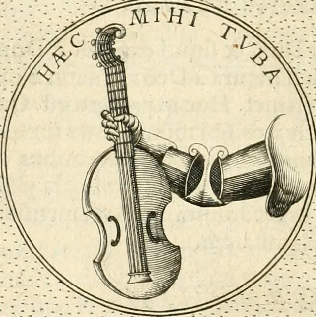 An illustration from Symbola diuina & humana pontificvm, imperatorvm, regvm : accessit breuis & facilis isagoge Iac. Typotii : ex mvsaeo Octavii de Strada civis Romani : tomus primus[-tertius], 1601, leaf 405