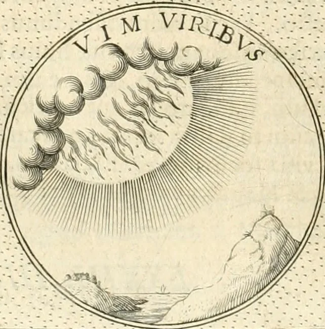An illustration from Symbola diuina & humana pontificvm, imperatorvm, regvm : accessit breuis & facilis isagoge Iac. Typotii : ex mvsaeo Octavii de Strada civis Romani : tomus primus[-tertius], 1601, leaf 405