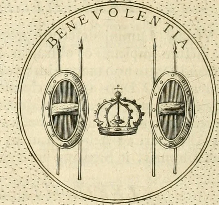 An illustration from Symbola diuina & humana pontificvm, imperatorvm, regvm : accessit breuis & facilis isagoge Iac. Typotii : ex mvsaeo Octavii de Strada civis Romani : tomus primus[-tertius], 1601, leaf 405