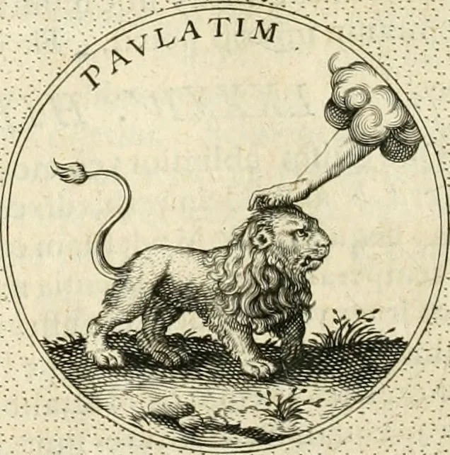 An illustration from Symbola diuina & humana pontificvm, imperatorvm, regvm : accessit breuis & facilis isagoge Iac. Typotii : ex mvsaeo Octavii de Strada civis Romani : tomus primus[-tertius], 1601, leaf 413