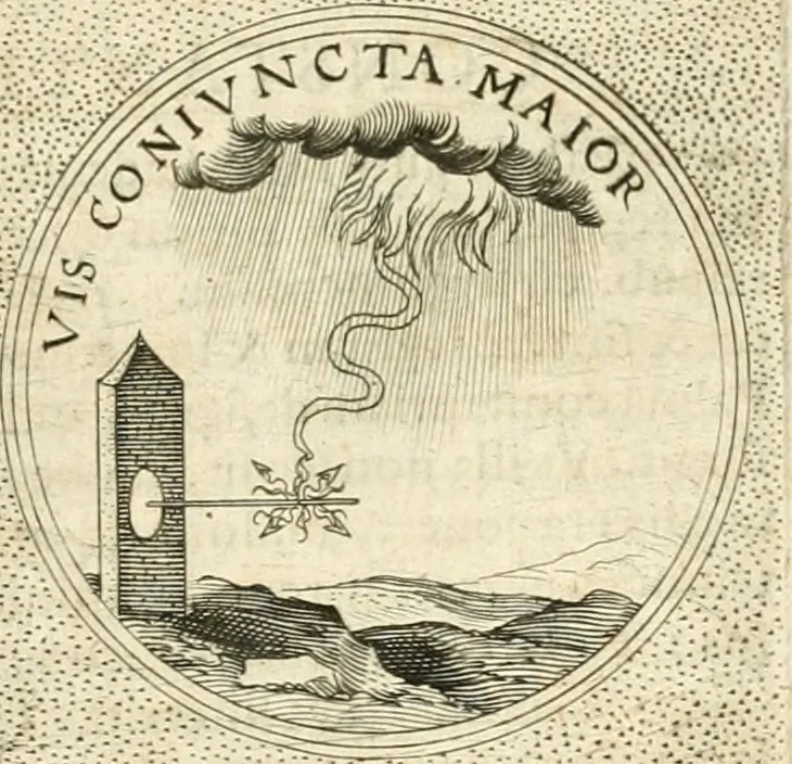 An illustration from Symbola diuina & humana pontificvm, imperatorvm, regvm : accessit breuis & facilis isagoge Iac. Typotii : ex mvsaeo Octavii de Strada civis Romani : tomus primus[-tertius], 1601, leaf 438