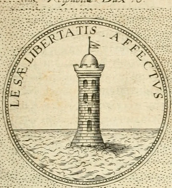 An illustration from Symbola diuina & humana pontificvm, imperatorvm, regvm : accessit breuis & facilis isagoge Iac. Typotii : ex mvsaeo Octavii de Strada civis Romani : tomus primus[-tertius], 1601, leaf 442