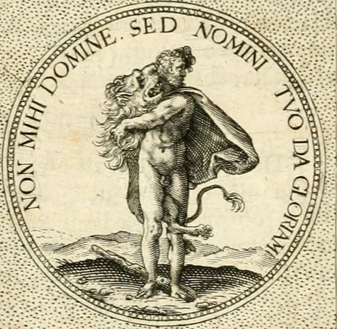 An illustration from Symbola diuina & humana pontificvm, imperatorvm, regvm : accessit breuis & facilis isagoge Iac. Typotii : ex mvsaeo Octavii de Strada civis Romani : tomus primus[-tertius], 1601, leaf 442