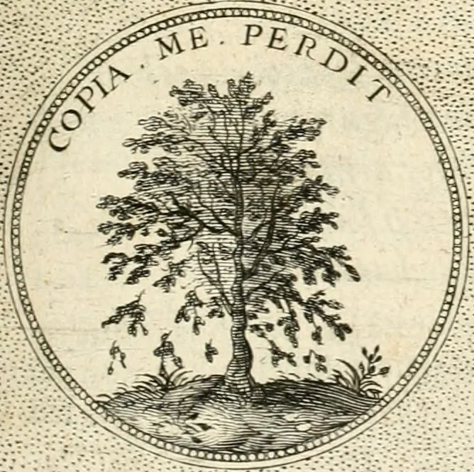 An illustration from Symbola diuina & humana pontificvm, imperatorvm, regvm : accessit breuis & facilis isagoge Iac. Typotii : ex mvsaeo Octavii de Strada civis Romani : tomus primus[-tertius], 1601, leaf 442