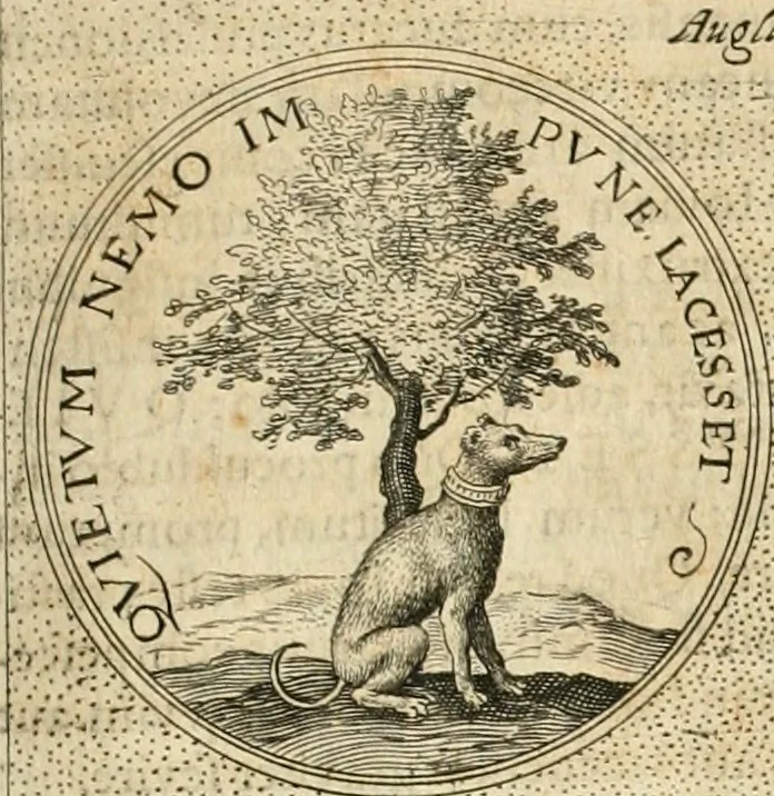 An illustration from Symbola diuina & humana pontificvm, imperatorvm, regvm : accessit breuis & facilis isagoge Iac. Typotii : ex mvsaeo Octavii de Strada civis Romani : tomus primus[-tertius], 1601, leaf 458