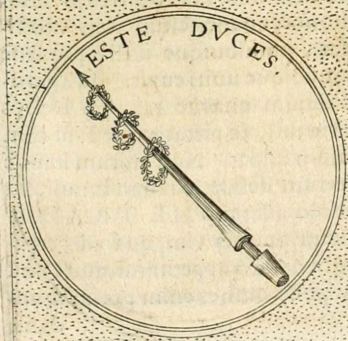 An illustration from Symbola diuina & humana pontificvm, imperatorvm, regvm : accessit breuis & facilis isagoge Iac. Typotii : ex mvsaeo Octavii de Strada civis Romani : tomus primus[-tertius], 1601, leaf 458