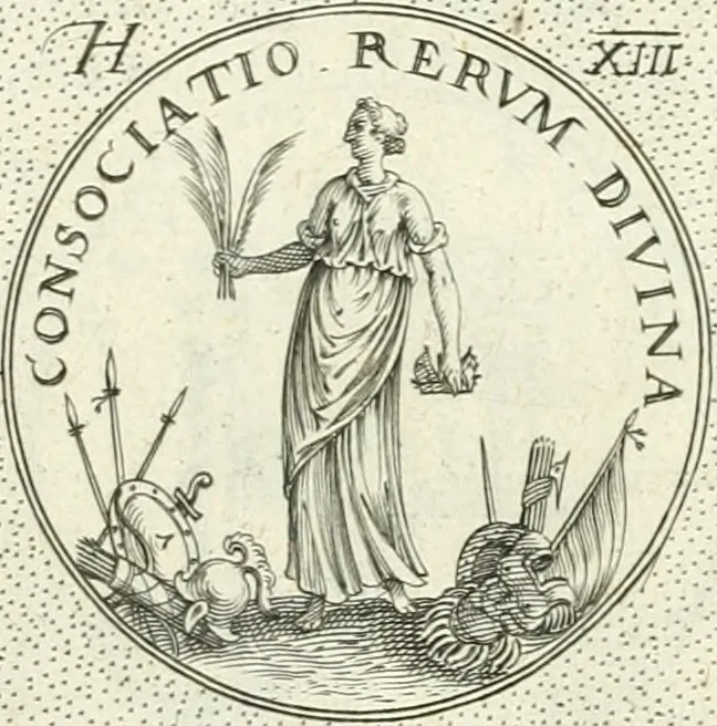 An illustration from Symbola diuina & humana pontificvm, imperatorvm, regvm : accessit breuis & facilis isagoge Iac. Typotii : ex mvsaeo Octavii de Strada civis Romani : tomus primus[-tertius], 1601, leaf 46
