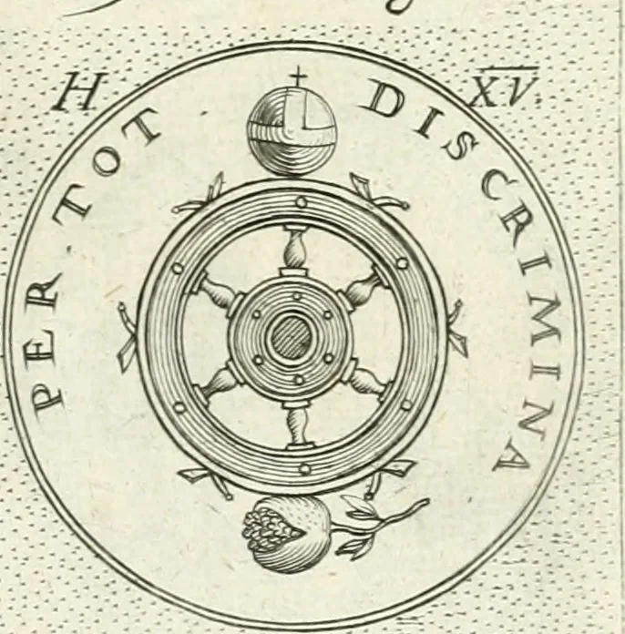 An illustration from Symbola diuina & humana pontificvm, imperatorvm, regvm : accessit breuis & facilis isagoge Iac. Typotii : ex mvsaeo Octavii de Strada civis Romani : tomus primus[-tertius], 1601, leaf 46