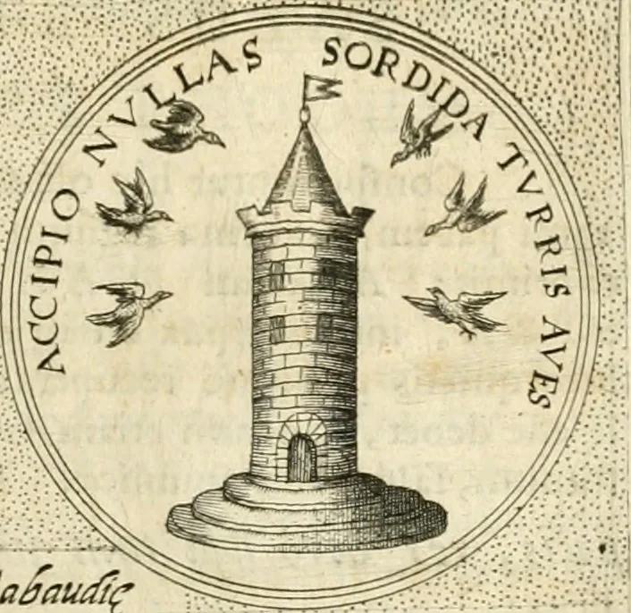 An illustration from Symbola diuina & humana pontificvm, imperatorvm, regvm : accessit breuis & facilis isagoge Iac. Typotii : ex mvsaeo Octavii de Strada civis Romani : tomus primus[-tertius], 1601, leaf 462