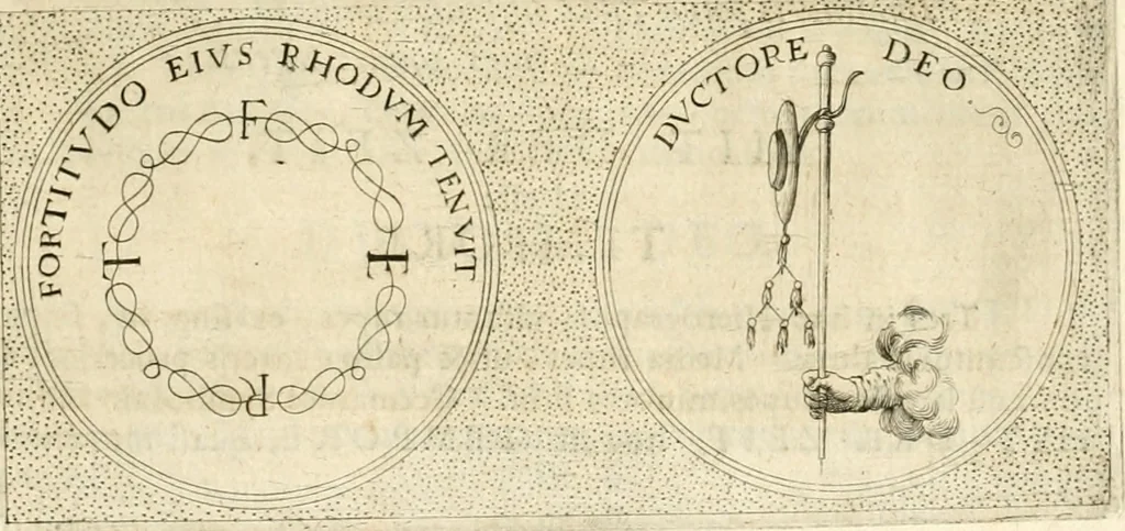 An illustration from Symbola diuina & humana pontificvm, imperatorvm, regvm : accessit breuis & facilis isagoge Iac. Typotii : ex mvsaeo Octavii de Strada civis Romani : tomus primus[-tertius], 1601, leaf 462