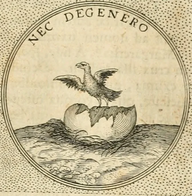 An illustration from Symbola diuina & humana pontificvm, imperatorvm, regvm : accessit breuis & facilis isagoge Iac. Typotii : ex mvsaeo Octavii de Strada civis Romani : tomus primus[-tertius], 1601, leaf 474