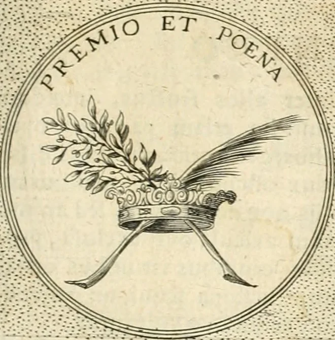 An illustration from Symbola diuina & humana pontificvm, imperatorvm, regvm : accessit breuis & facilis isagoge Iac. Typotii : ex mvsaeo Octavii de Strada civis Romani : tomus primus[-tertius], 1601, leaf 474
