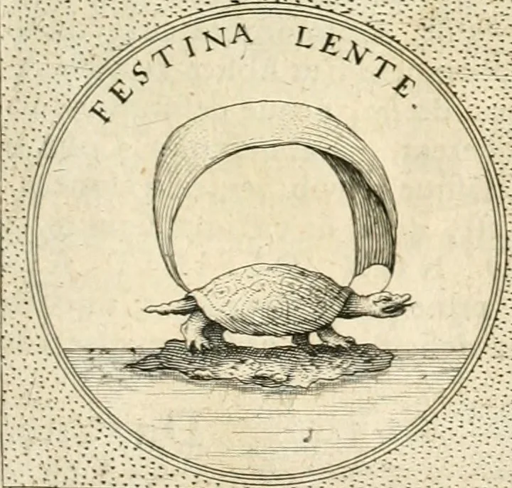 An illustration from Symbola diuina & humana pontificvm, imperatorvm, regvm : accessit breuis & facilis isagoge Iac. Typotii : ex mvsaeo Octavii de Strada civis Romani : tomus primus[-tertius], 1601, leaf 478