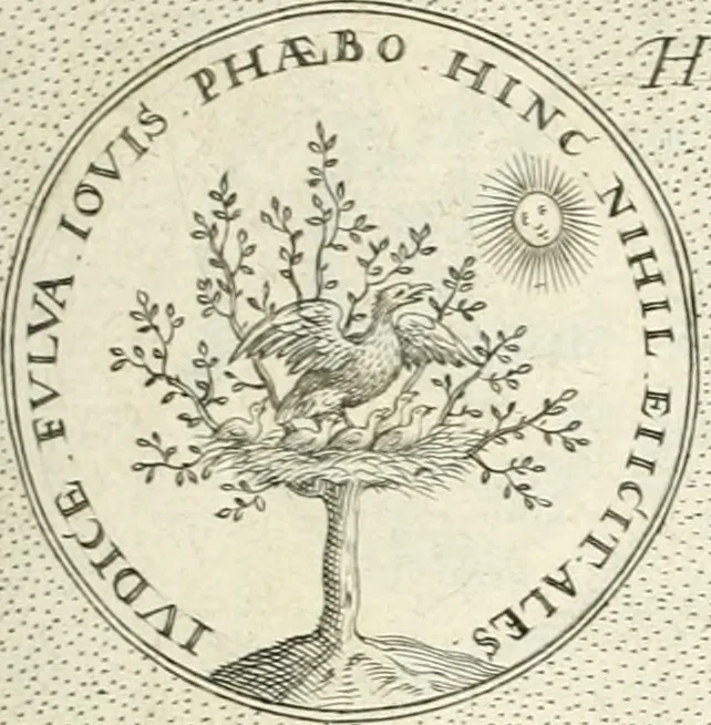 An illustration from Symbola diuina & humana pontificvm, imperatorvm, regvm : accessit breuis & facilis isagoge Iac. Typotii : ex mvsaeo Octavii de Strada civis Romani : tomus primus[-tertius], 1601, leaf 48