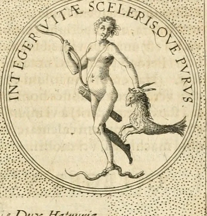 An illustration from Symbola diuina & humana pontificvm, imperatorvm, regvm : accessit breuis & facilis isagoge Iac. Typotii : ex mvsaeo Octavii de Strada civis Romani : tomus primus[-tertius], 1601, leaf 482