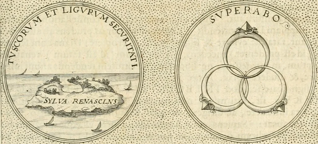An illustration from Symbola diuina & humana pontificvm, imperatorvm, regvm : accessit breuis & facilis isagoge Iac. Typotii : ex mvsaeo Octavii de Strada civis Romani : tomus primus[-tertius], 1601, leaf 482
