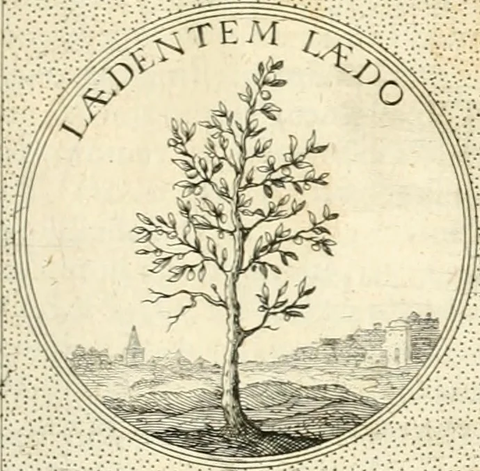 An illustration from Symbola diuina & humana pontificvm, imperatorvm, regvm : accessit breuis & facilis isagoge Iac. Typotii : ex mvsaeo Octavii de Strada civis Romani : tomus primus[-tertius], 1601, leaf 486