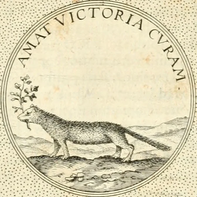 An illustration from Symbola diuina & humana pontificvm, imperatorvm, regvm : accessit breuis & facilis isagoge Iac. Typotii : ex mvsaeo Octavii de Strada civis Romani : tomus primus[-tertius], 1601, leaf 486