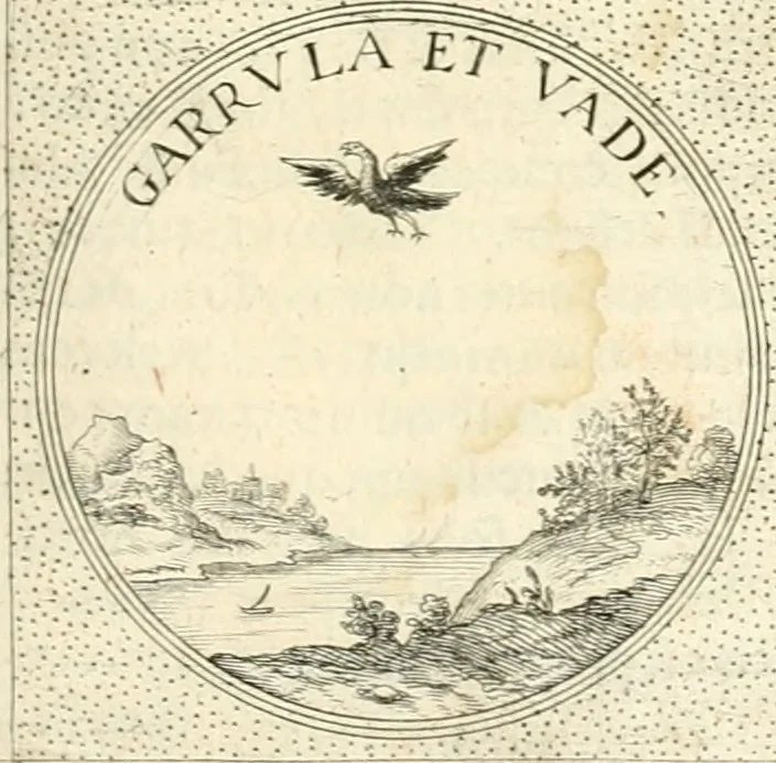 An illustration from Symbola diuina & humana pontificvm, imperatorvm, regvm : accessit breuis & facilis isagoge Iac. Typotii : ex mvsaeo Octavii de Strada civis Romani : tomus primus[-tertius], 1601, leaf 486