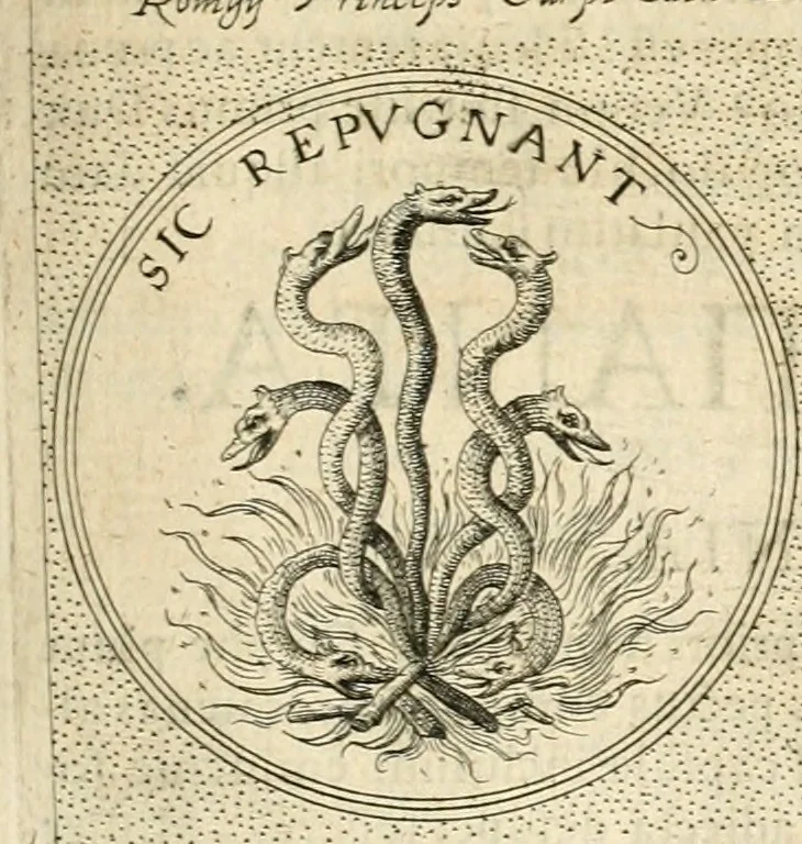 An illustration from Symbola diuina & humana pontificvm, imperatorvm, regvm : accessit breuis & facilis isagoge Iac. Typotii : ex mvsaeo Octavii de Strada civis Romani : tomus primus[-tertius], 1601, leaf 494