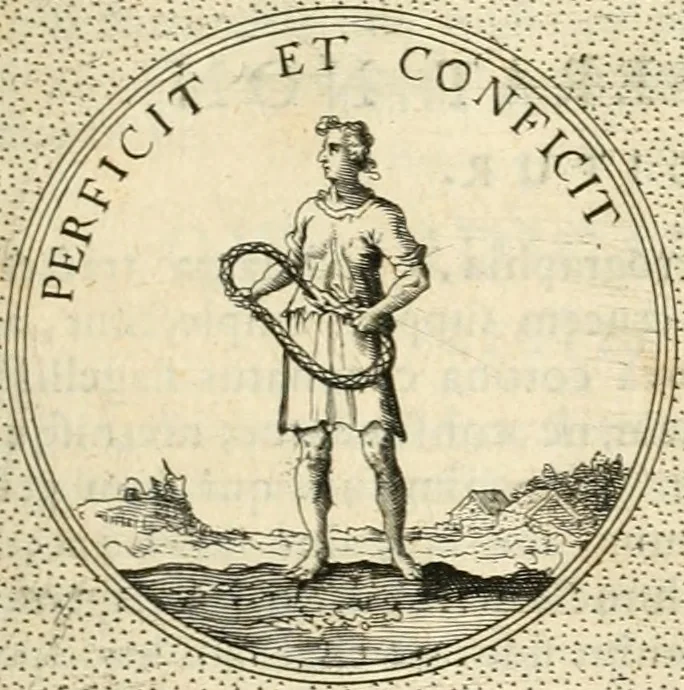 An illustration from Symbola diuina & humana pontificvm, imperatorvm, regvm : accessit breuis & facilis isagoge Iac. Typotii : ex mvsaeo Octavii de Strada civis Romani : tomus primus[-tertius], 1601, leaf 498