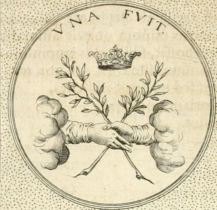 An illustration from Symbola diuina & humana pontificvm, imperatorvm, regvm : accessit breuis & facilis isagoge Iac. Typotii : ex mvsaeo Octavii de Strada civis Romani : tomus primus[-tertius], 1601, leaf 503