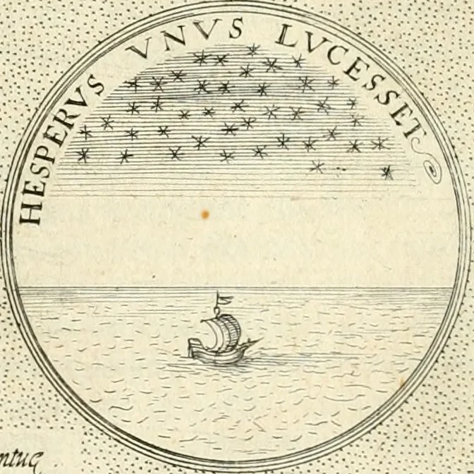 An illustration from Symbola diuina & humana pontificvm, imperatorvm, regvm : accessit breuis & facilis isagoge Iac. Typotii : ex mvsaeo Octavii de Strada civis Romani : tomus primus[-tertius], 1601, leaf 503