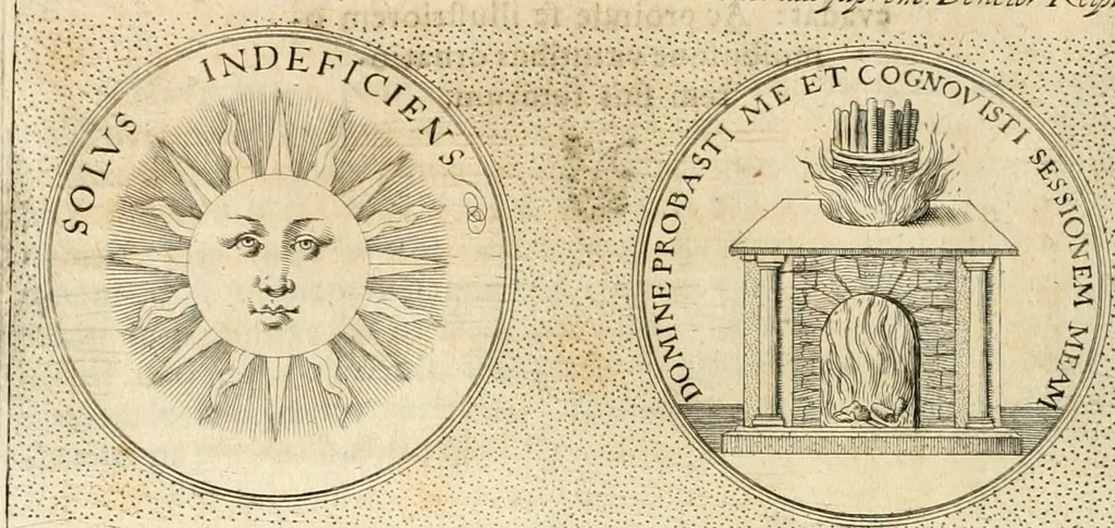 An illustration from Symbola diuina & humana pontificvm, imperatorvm, regvm : accessit breuis & facilis isagoge Iac. Typotii : ex mvsaeo Octavii de Strada civis Romani : tomus primus[-tertius], 1601, leaf 507