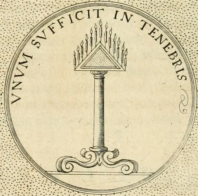 An illustration from Symbola diuina & humana pontificvm, imperatorvm, regvm : accessit breuis & facilis isagoge Iac. Typotii : ex mvsaeo Octavii de Strada civis Romani : tomus primus[-tertius], 1601, leaf 507