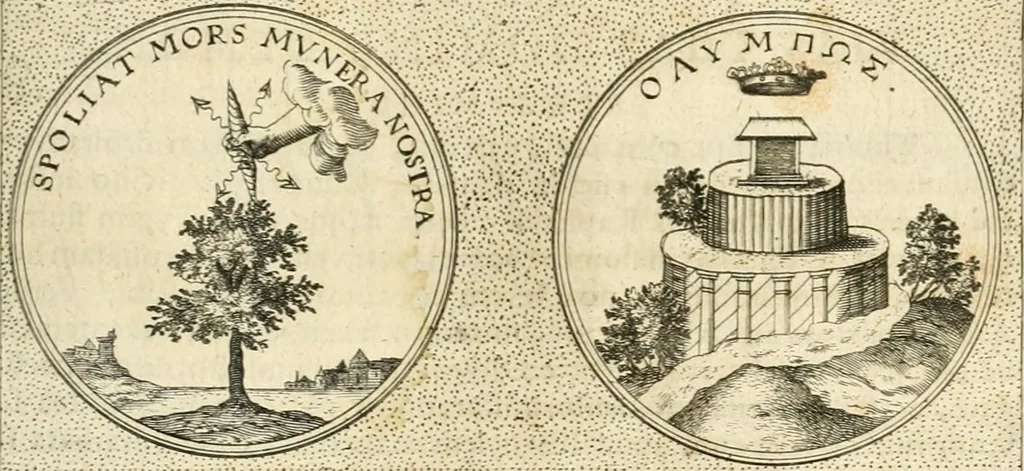 An illustration from Symbola diuina & humana pontificvm, imperatorvm, regvm : accessit breuis & facilis isagoge Iac. Typotii : ex mvsaeo Octavii de Strada civis Romani : tomus primus[-tertius], 1601, leaf 512