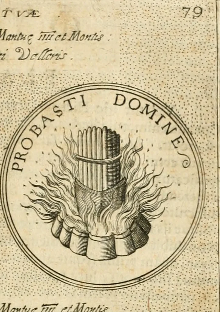 An illustration from Symbola diuina & humana pontificvm, imperatorvm, regvm : accessit breuis & facilis isagoge Iac. Typotii : ex mvsaeo Octavii de Strada civis Romani : tomus primus[-tertius], 1601, leaf 516