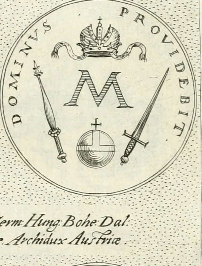 An illustration from Symbola diuina & humana pontificvm, imperatorvm, regvm : accessit breuis & facilis isagoge Iac. Typotii : ex mvsaeo Octavii de Strada civis Romani : tomus primus[-tertius], 1601, leaf 52