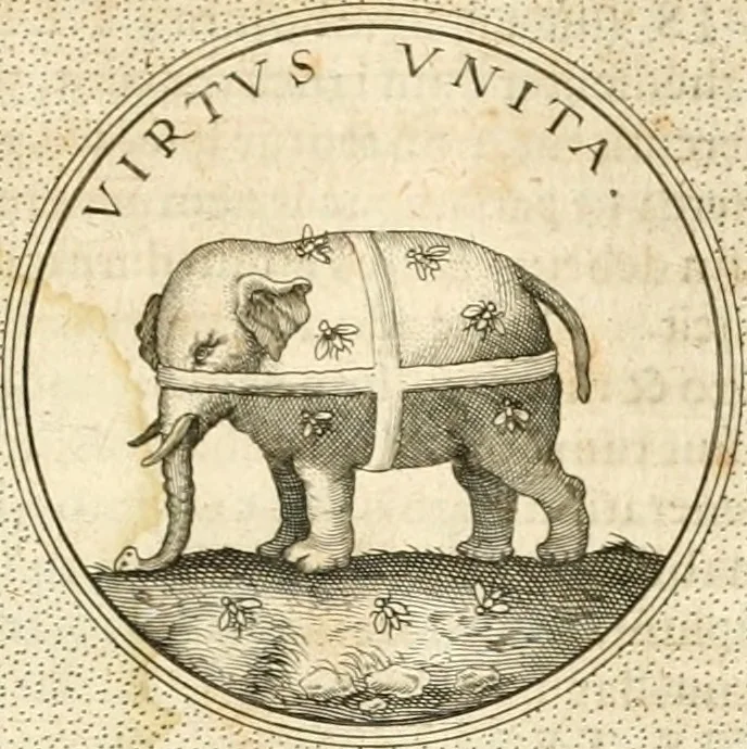 An illustration from Symbola diuina & humana pontificvm, imperatorvm, regvm : accessit breuis & facilis isagoge Iac. Typotii : ex mvsaeo Octavii de Strada civis Romani : tomus primus[-tertius], 1601, leaf 524