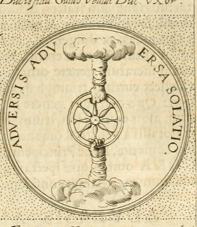 An illustration from Symbola diuina & humana pontificvm, imperatorvm, regvm : accessit breuis & facilis isagoge Iac. Typotii : ex mvsaeo Octavii de Strada civis Romani : tomus primus[-tertius], 1601, leaf 528