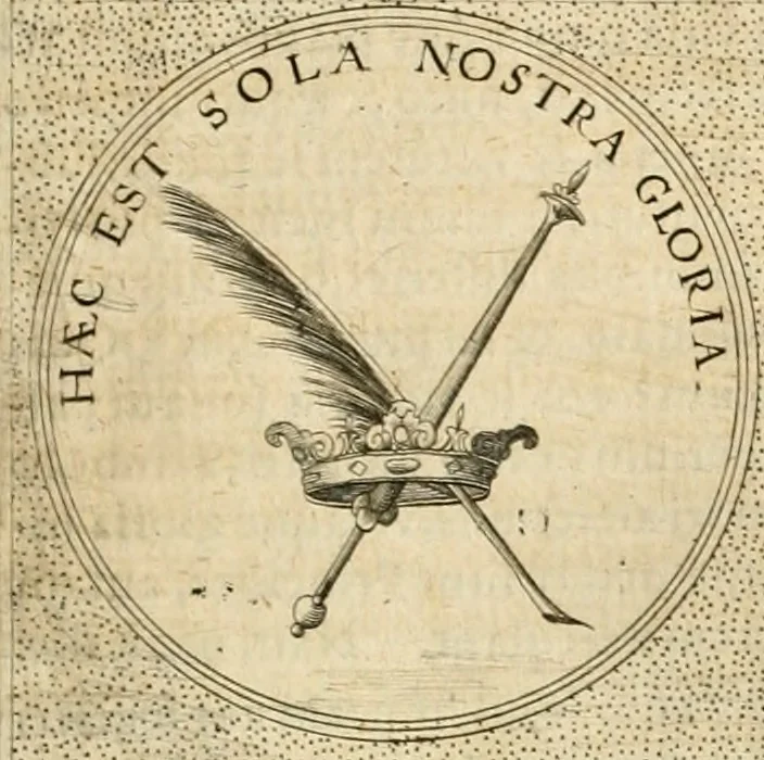 An illustration from Symbola diuina & humana pontificvm, imperatorvm, regvm : accessit breuis & facilis isagoge Iac. Typotii : ex mvsaeo Octavii de Strada civis Romani : tomus primus[-tertius], 1601, leaf 536