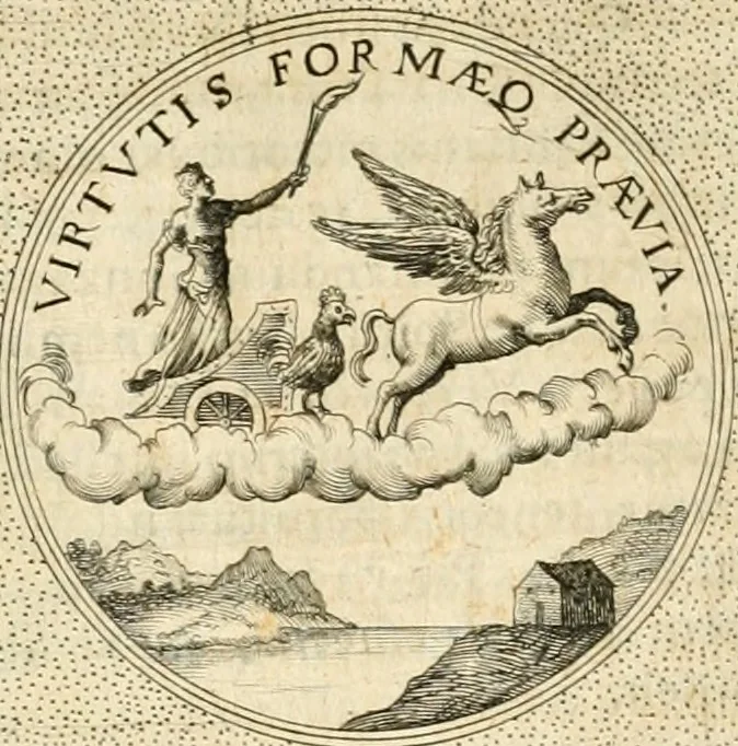 An illustration from Symbola diuina & humana pontificvm, imperatorvm, regvm : accessit breuis & facilis isagoge Iac. Typotii : ex mvsaeo Octavii de Strada civis Romani : tomus primus[-tertius], 1601, leaf 536