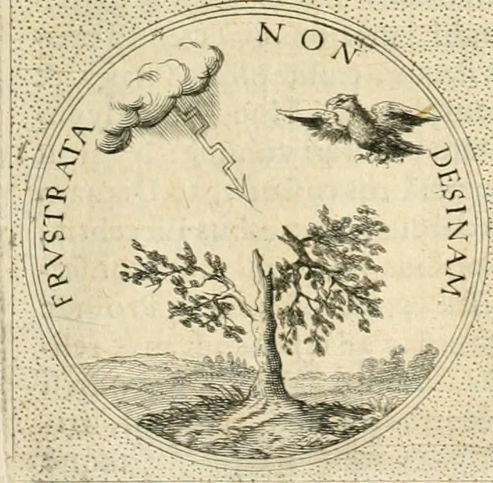 An illustration from Symbola diuina & humana pontificvm, imperatorvm, regvm : accessit breuis & facilis isagoge Iac. Typotii : ex mvsaeo Octavii de Strada civis Romani : tomus primus[-tertius], 1601, leaf 536