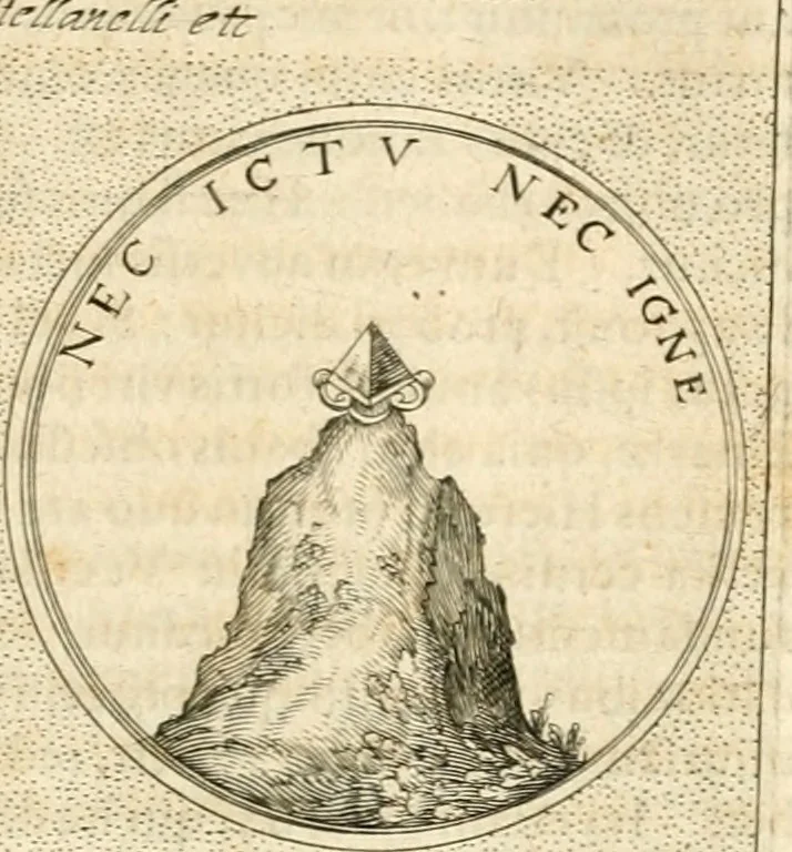 An illustration from Symbola diuina & humana pontificvm, imperatorvm, regvm : accessit breuis & facilis isagoge Iac. Typotii : ex mvsaeo Octavii de Strada civis Romani : tomus primus[-tertius], 1601, leaf 548