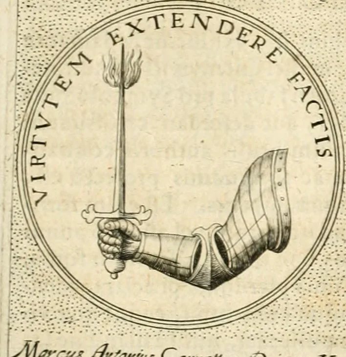 An illustration from Symbola diuina & humana pontificvm, imperatorvm, regvm : accessit breuis & facilis isagoge Iac. Typotii : ex mvsaeo Octavii de Strada civis Romani : tomus primus[-tertius], 1601, leaf 548
