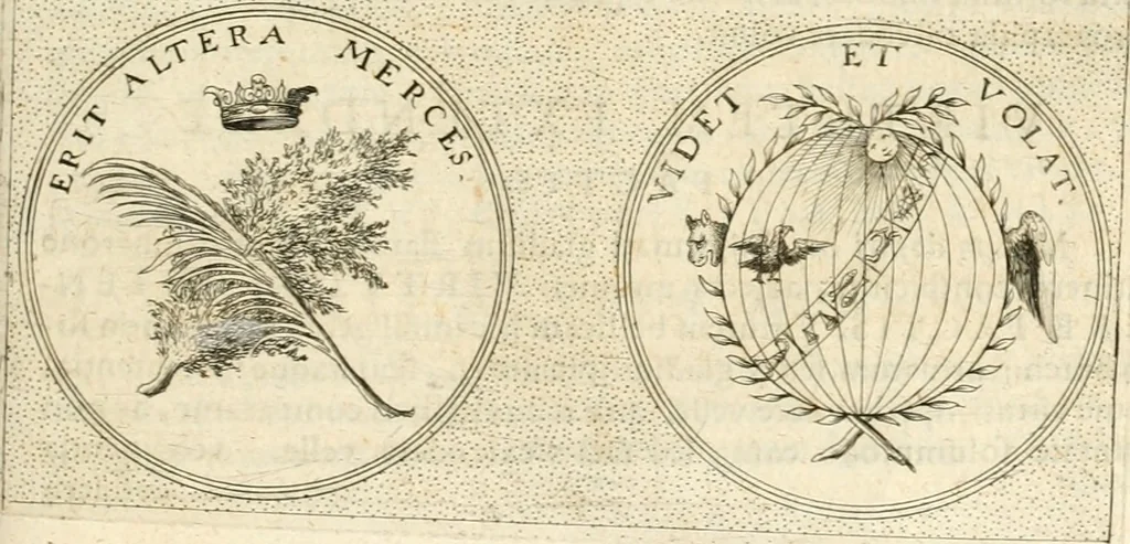 An illustration from Symbola diuina & humana pontificvm, imperatorvm, regvm : accessit breuis & facilis isagoge Iac. Typotii : ex mvsaeo Octavii de Strada civis Romani : tomus primus[-tertius], 1601, leaf 548