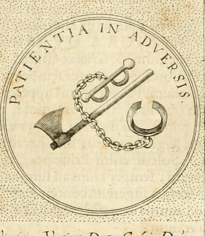 An illustration from Symbola diuina & humana pontificvm, imperatorvm, regvm : accessit breuis & facilis isagoge Iac. Typotii : ex mvsaeo Octavii de Strada civis Romani : tomus primus[-tertius], 1601, leaf 552