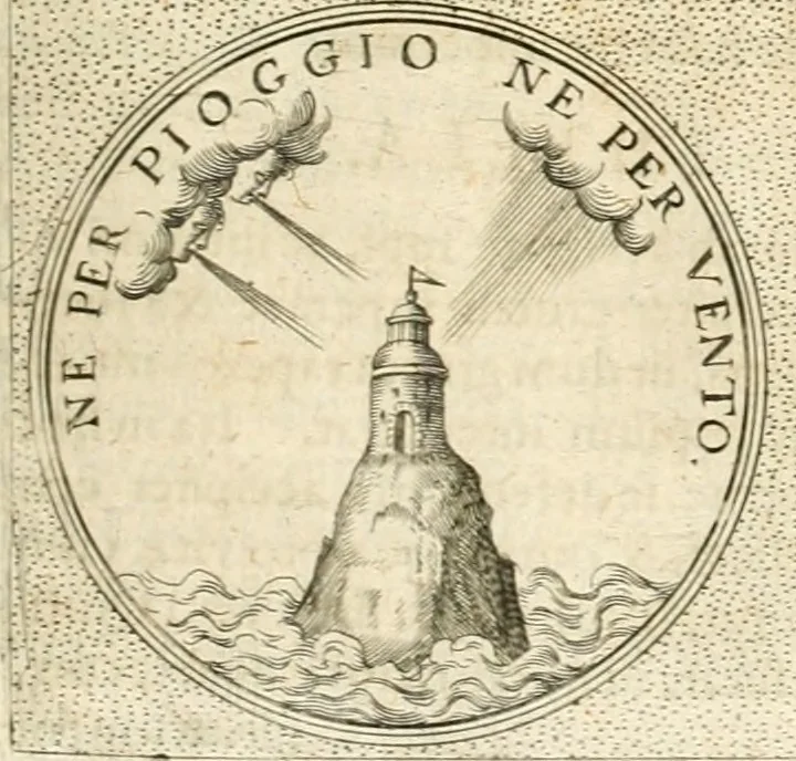 An illustration from Symbola diuina & humana pontificvm, imperatorvm, regvm : accessit breuis & facilis isagoge Iac. Typotii : ex mvsaeo Octavii de Strada civis Romani : tomus primus[-tertius], 1601, leaf 556