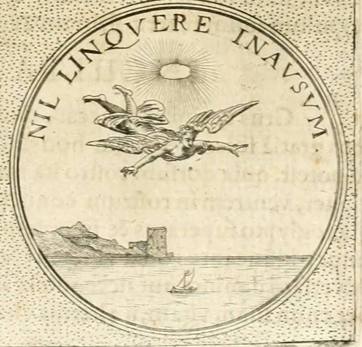 An illustration from Symbola diuina & humana pontificvm, imperatorvm, regvm : accessit breuis & facilis isagoge Iac. Typotii : ex mvsaeo Octavii de Strada civis Romani : tomus primus[-tertius], 1601, leaf 556