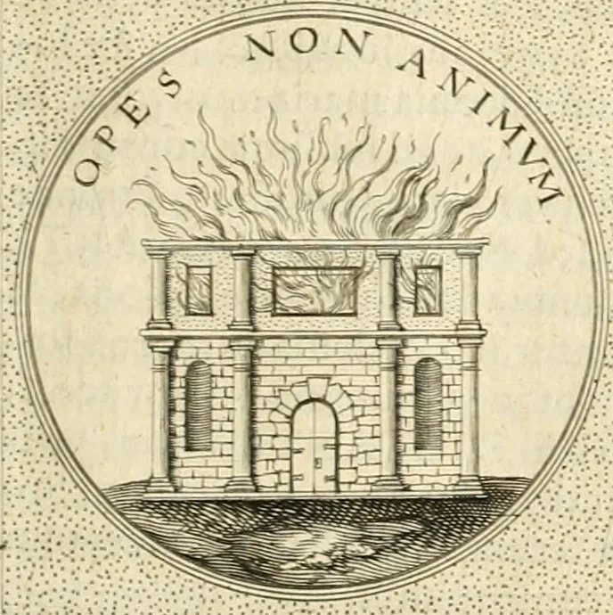 An illustration from Symbola diuina & humana pontificvm, imperatorvm, regvm : accessit breuis & facilis isagoge Iac. Typotii : ex mvsaeo Octavii de Strada civis Romani : tomus primus[-tertius], 1601, leaf 564