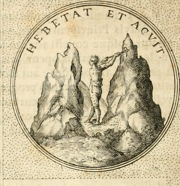 An illustration from Symbola diuina & humana pontificvm, imperatorvm, regvm : accessit breuis & facilis isagoge Iac. Typotii : ex mvsaeo Octavii de Strada civis Romani : tomus primus[-tertius], 1601, leaf 581