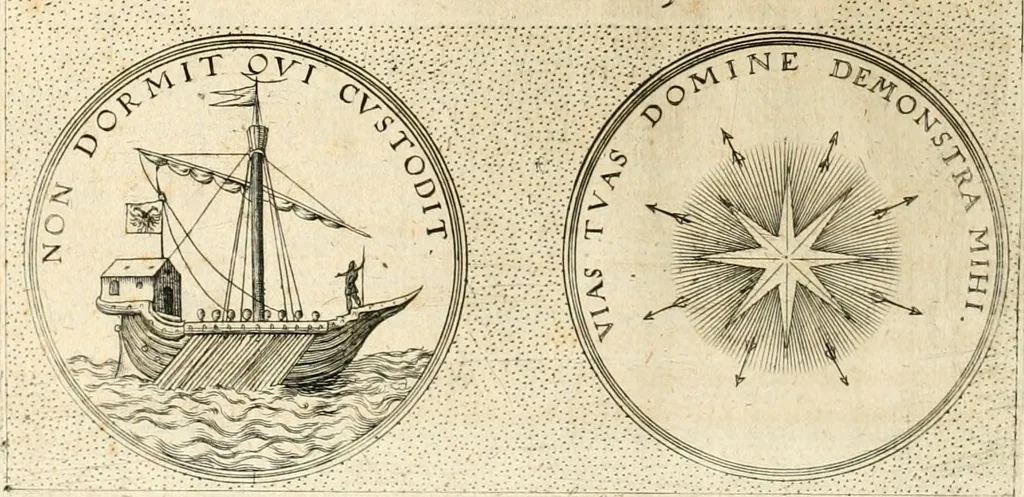An illustration from Symbola diuina & humana pontificvm, imperatorvm, regvm : accessit breuis & facilis isagoge Iac. Typotii : ex mvsaeo Octavii de Strada civis Romani : tomus primus[-tertius], 1601, leaf 581