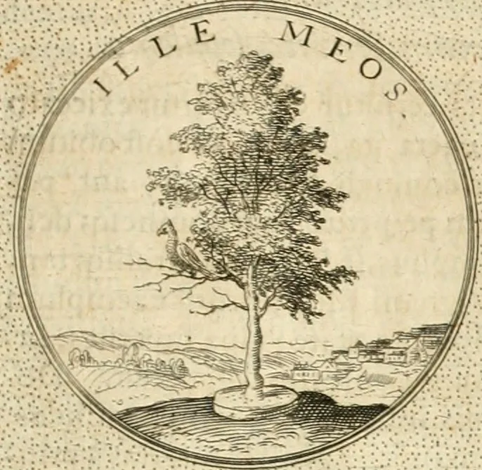 An illustration from Symbola diuina & humana pontificvm, imperatorvm, regvm : accessit breuis & facilis isagoge Iac. Typotii : ex mvsaeo Octavii de Strada civis Romani : tomus primus[-tertius], 1601, leaf 586