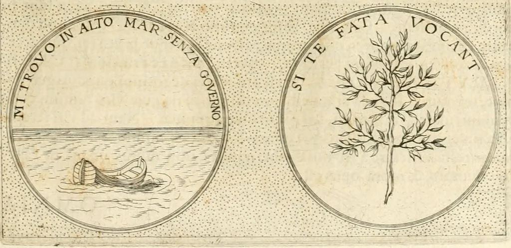 An illustration from Symbola diuina & humana pontificvm, imperatorvm, regvm : accessit breuis & facilis isagoge Iac. Typotii : ex mvsaeo Octavii de Strada civis Romani : tomus primus[-tertius], 1601, leaf 586