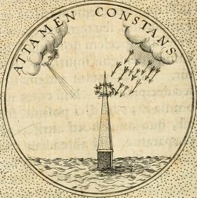 An illustration from Symbola diuina & humana pontificvm, imperatorvm, regvm : accessit breuis & facilis isagoge Iac. Typotii : ex mvsaeo Octavii de Strada civis Romani : tomus primus[-tertius], 1601, leaf 591